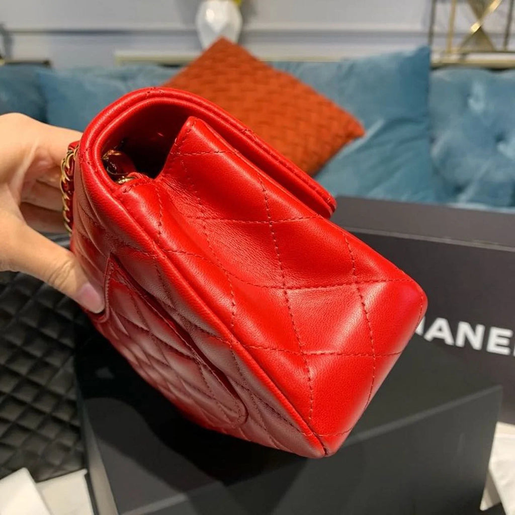 Red Mini Flap Shoulder and Crossbody Bag F393461