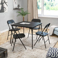 Black 5 Piece Folding Card Table and Chair Set S2848