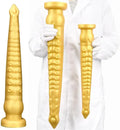 Gold Silicone XXL Octopus Tentacle Anal Plug Dildo with Suction Q818