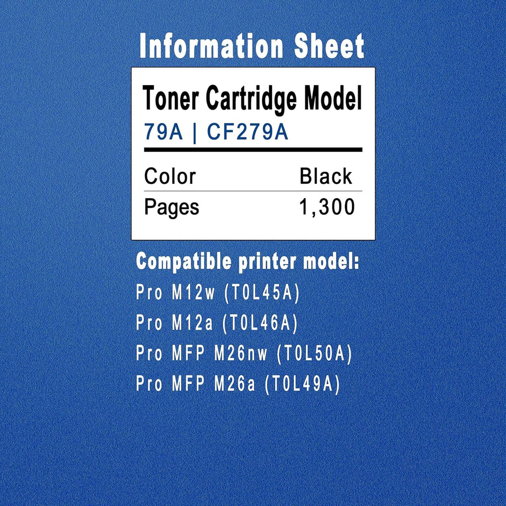 3-Pack Black Toner Cartridge for HP CF279A Printer T81592