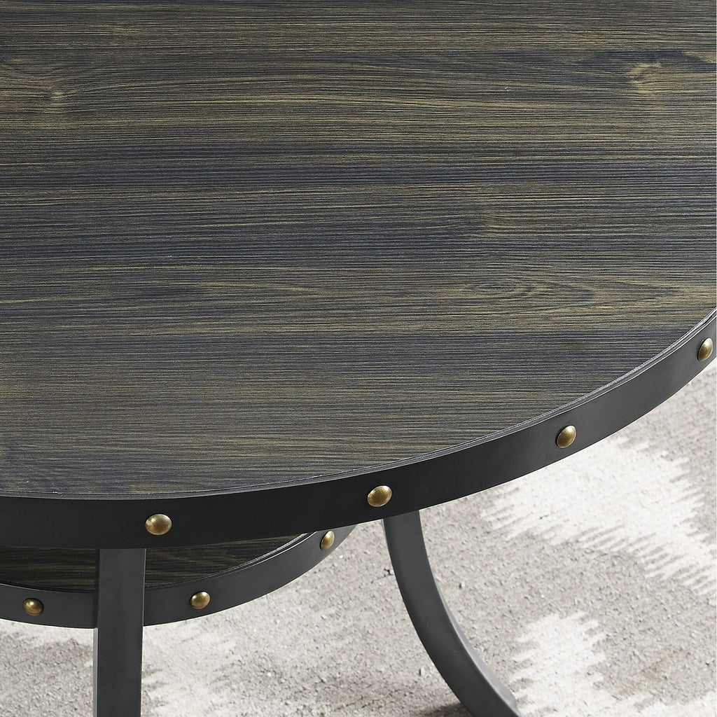 Round 36" Espresso Finish Bar Table S265