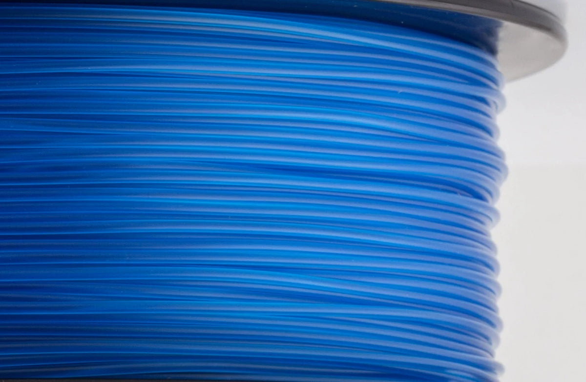 PLA 3D Printer Filament 1.75 mm 1 kg Spool Transparent Blue X27171