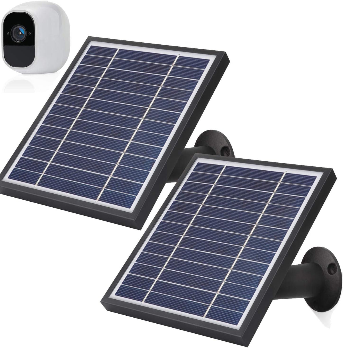 2 Pack Solar Panels for Arlo Pro 2 Camera with 11.8Feet Power Cord and Adjustable Mount G197563