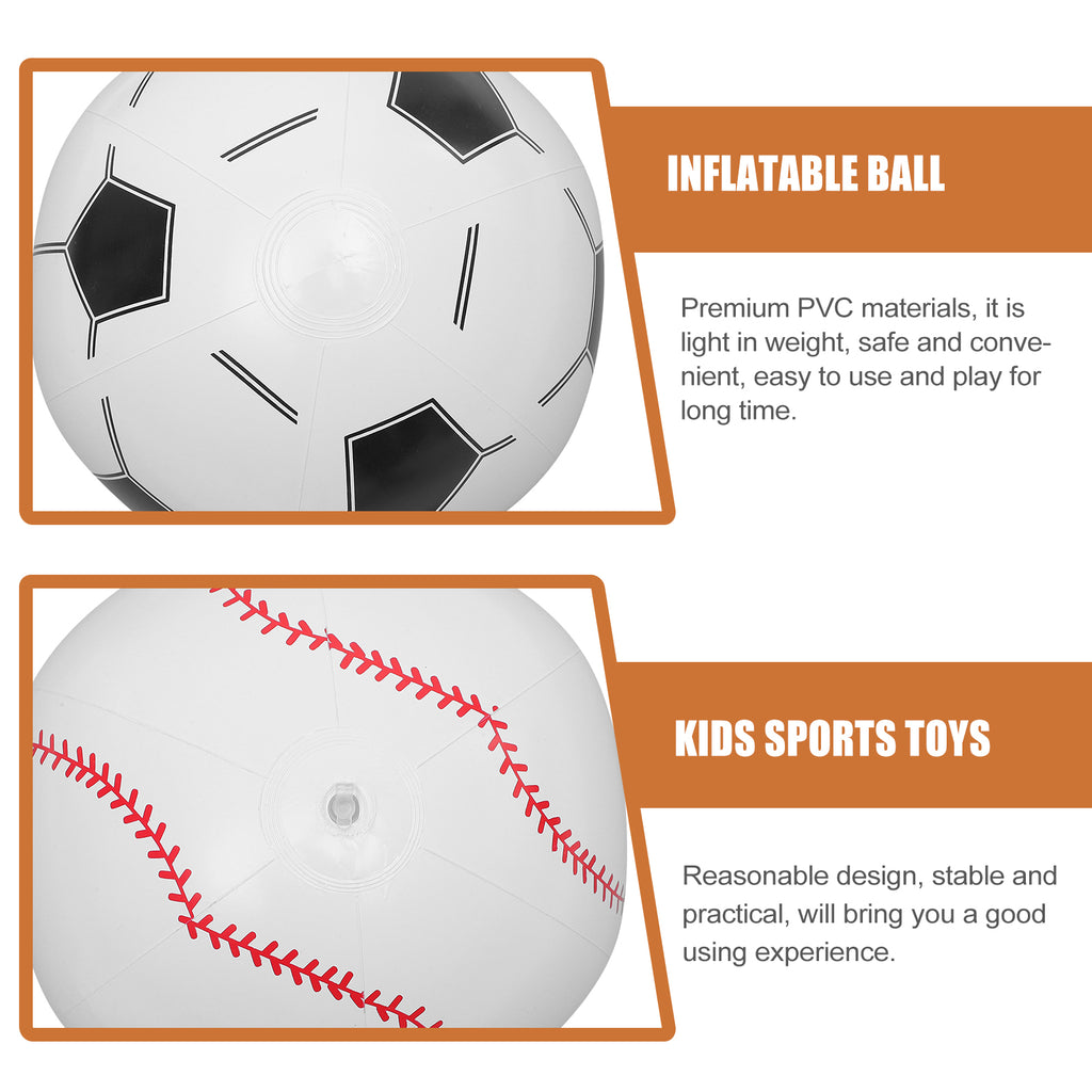 12 Pcs Inflatable Beach Ball Baseball Balls O7099