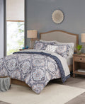 Navy King Reversible Complete Bedding Set O3231