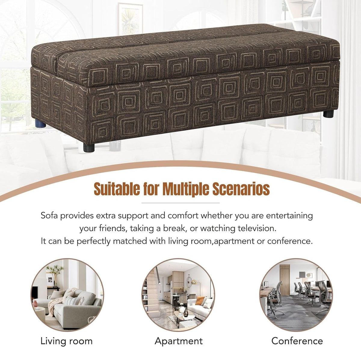 Full Size Folding Ottoman Bed with Mattress Y3711