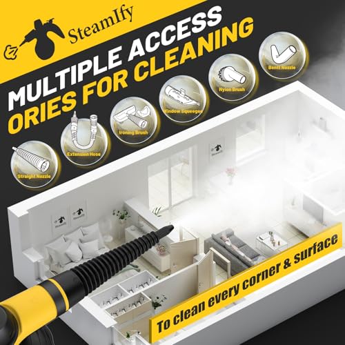 Pressurized Handheld Steam Cleaner with 10pcs Accessories A92370