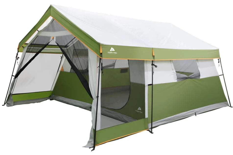 8-Person Cabin Tent with Screen Porch, Green I3681