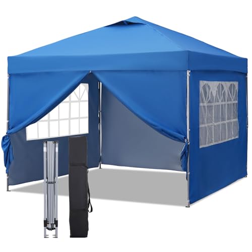 10x10ft Pop-up Canopy Tent with 4 Removable SideWalls B313