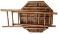 Brown Bamboo 2 Chairs and a Table with Seagrass Seating U9795
