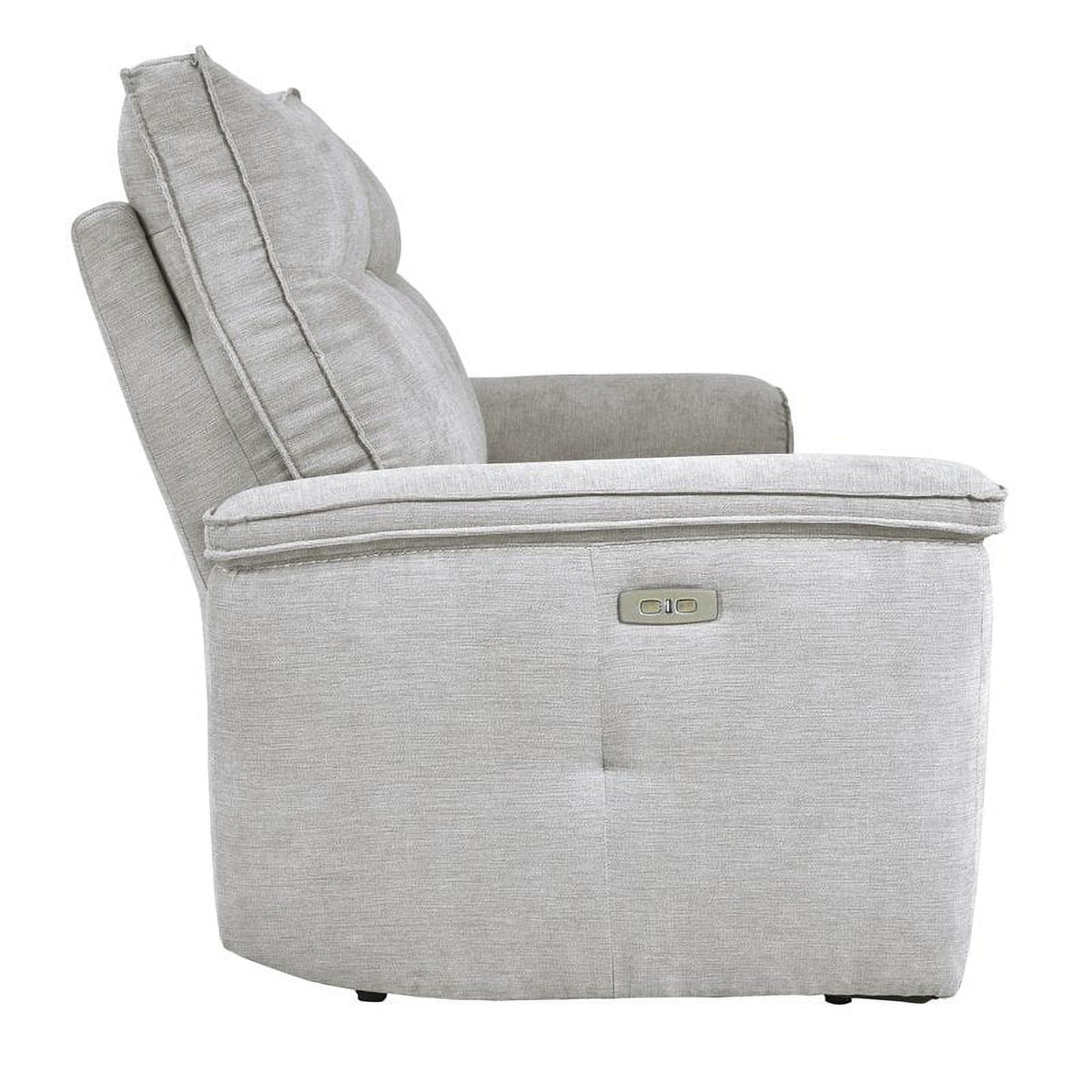 3-Piece Wood & Fabric Sofa in Mist Gray B604