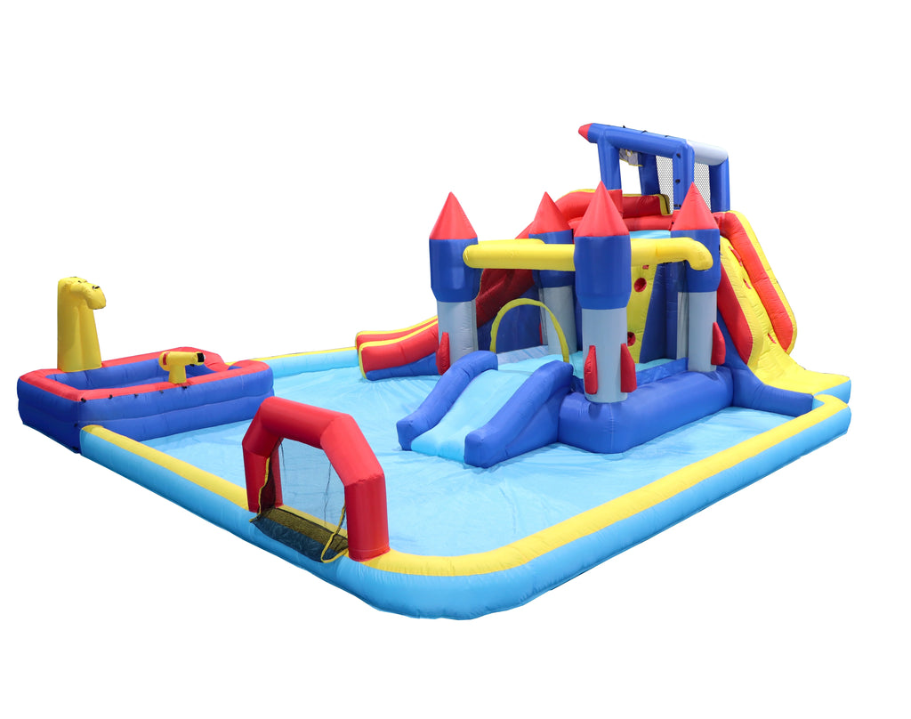 7-in-1 Inflatable Water Park with Splash Pool F1966