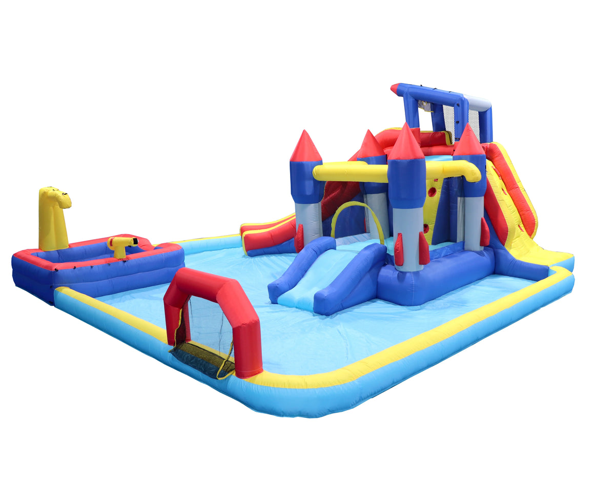 7-in-1 Inflatable Water Park with Splash Pool F1966