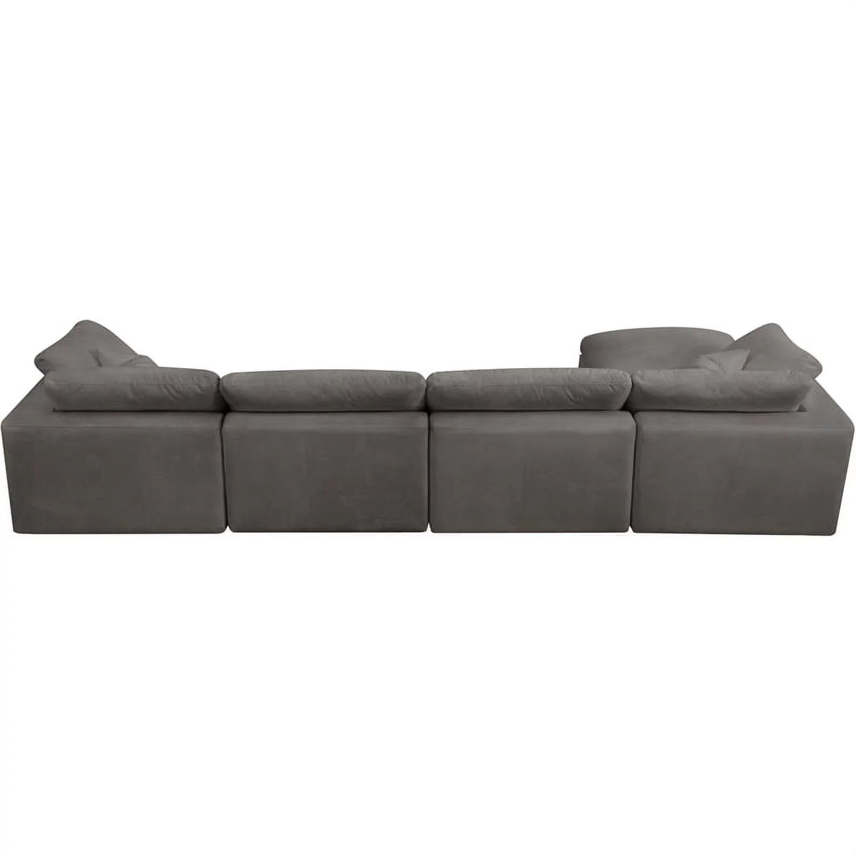 Gray Velvet Modular Sectional F5680
