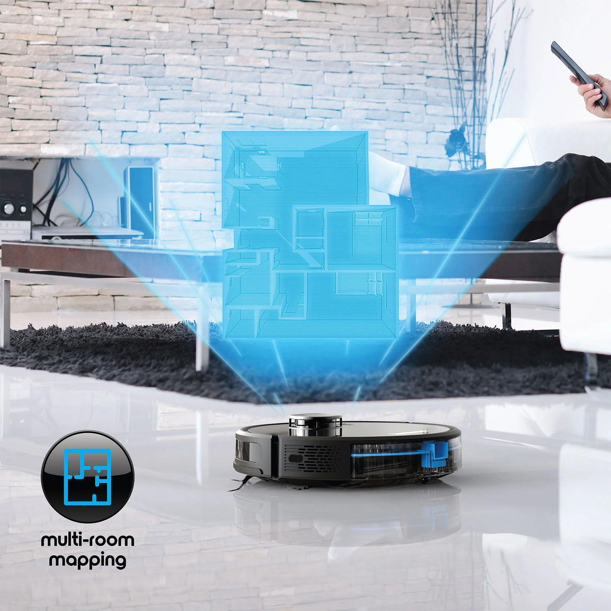 Wi-Fi Laser Mapping Robot Vacuum Cleaner A455015
