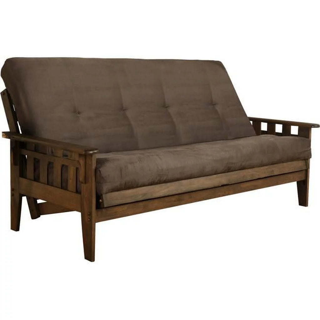Gray Suede Fabric Mattress with Frame I5494