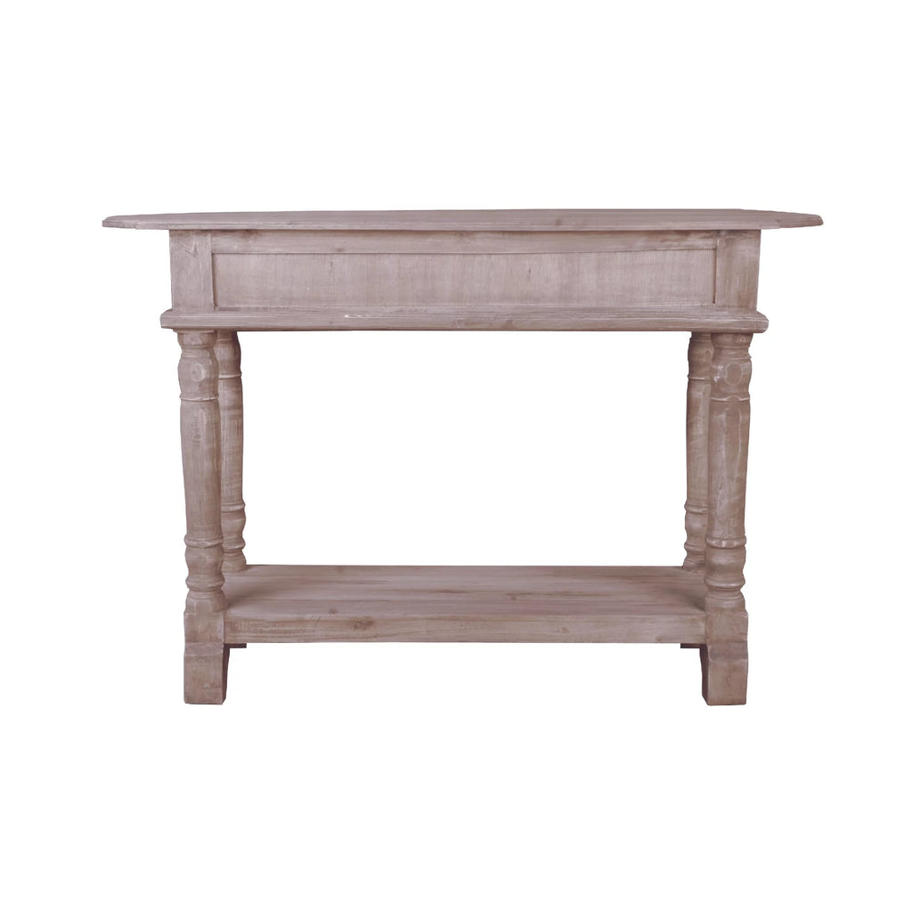 47" Natural Limewash Console Table with Drawers S8881
