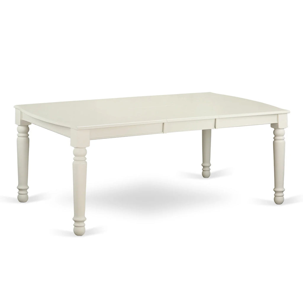 9 Pc Kitchen Table And Chair Set Linen White Q950029