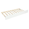 White Twin Wood Daybed with Trundle and Guardrails E639