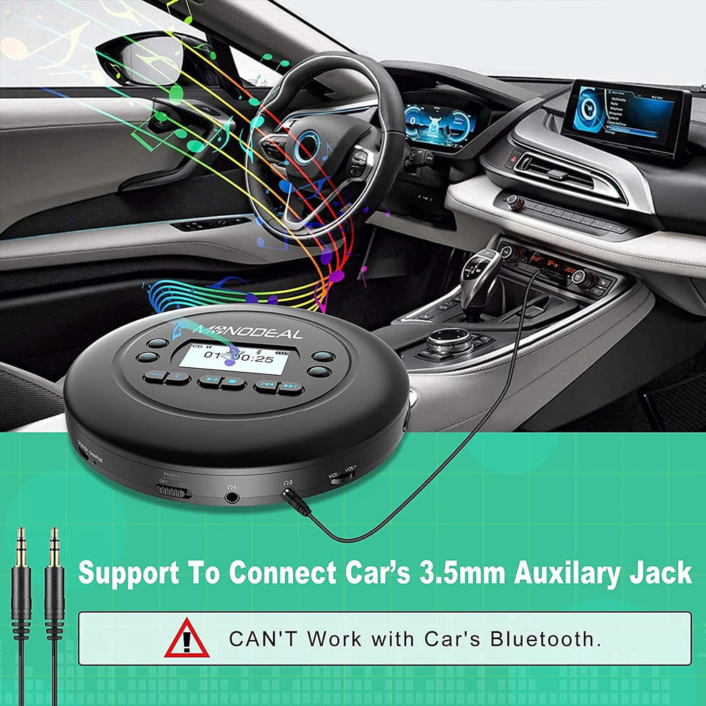 Bluetooth CD Player with Headphones, Pack of 2 W2748