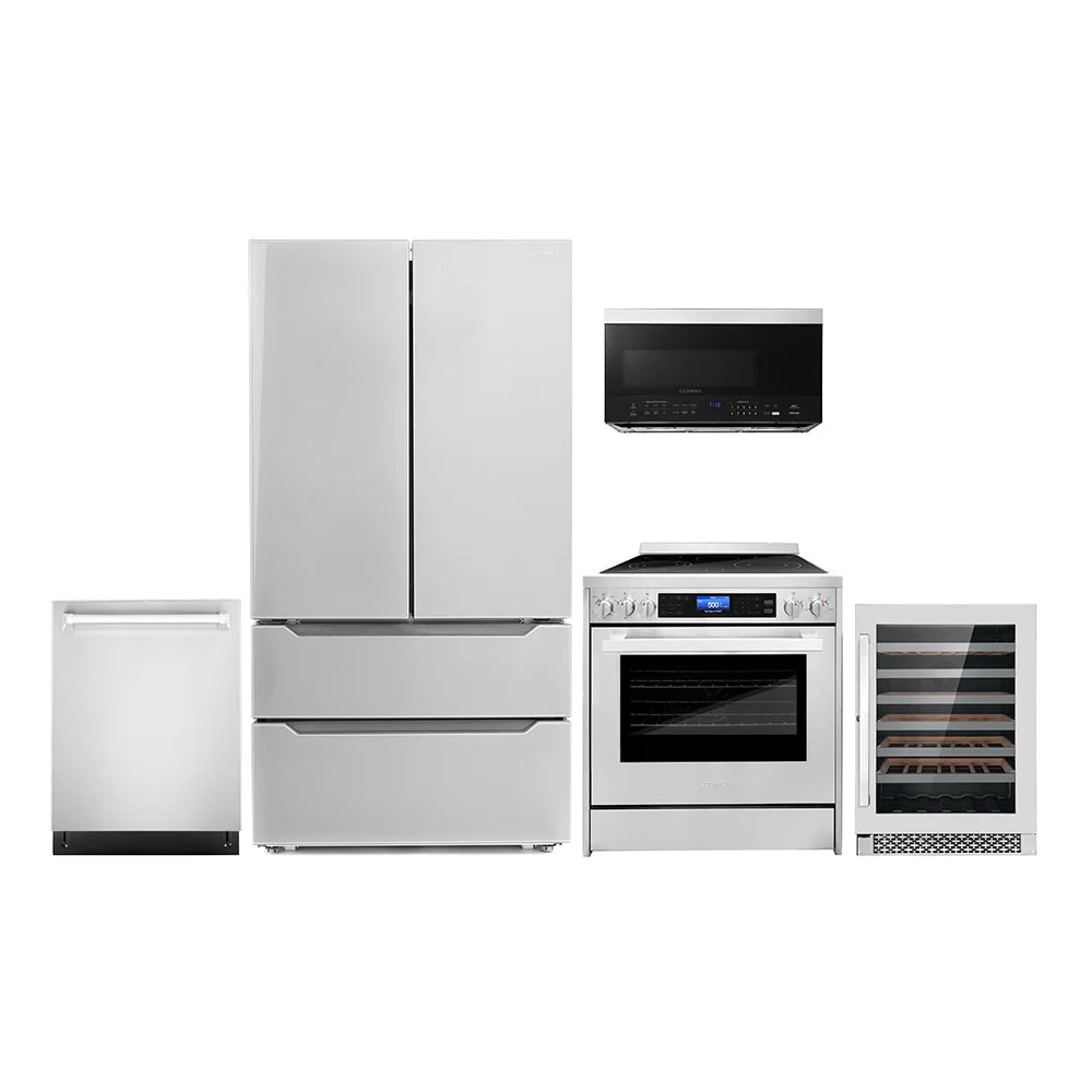 Electric Range, Dishwasher, Refrigerator with Ice Maker, Wine Cooler and Microwave G875
