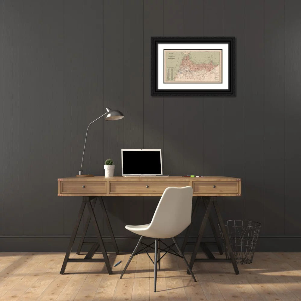 Black Ornate Wood Framed Art Print N62061