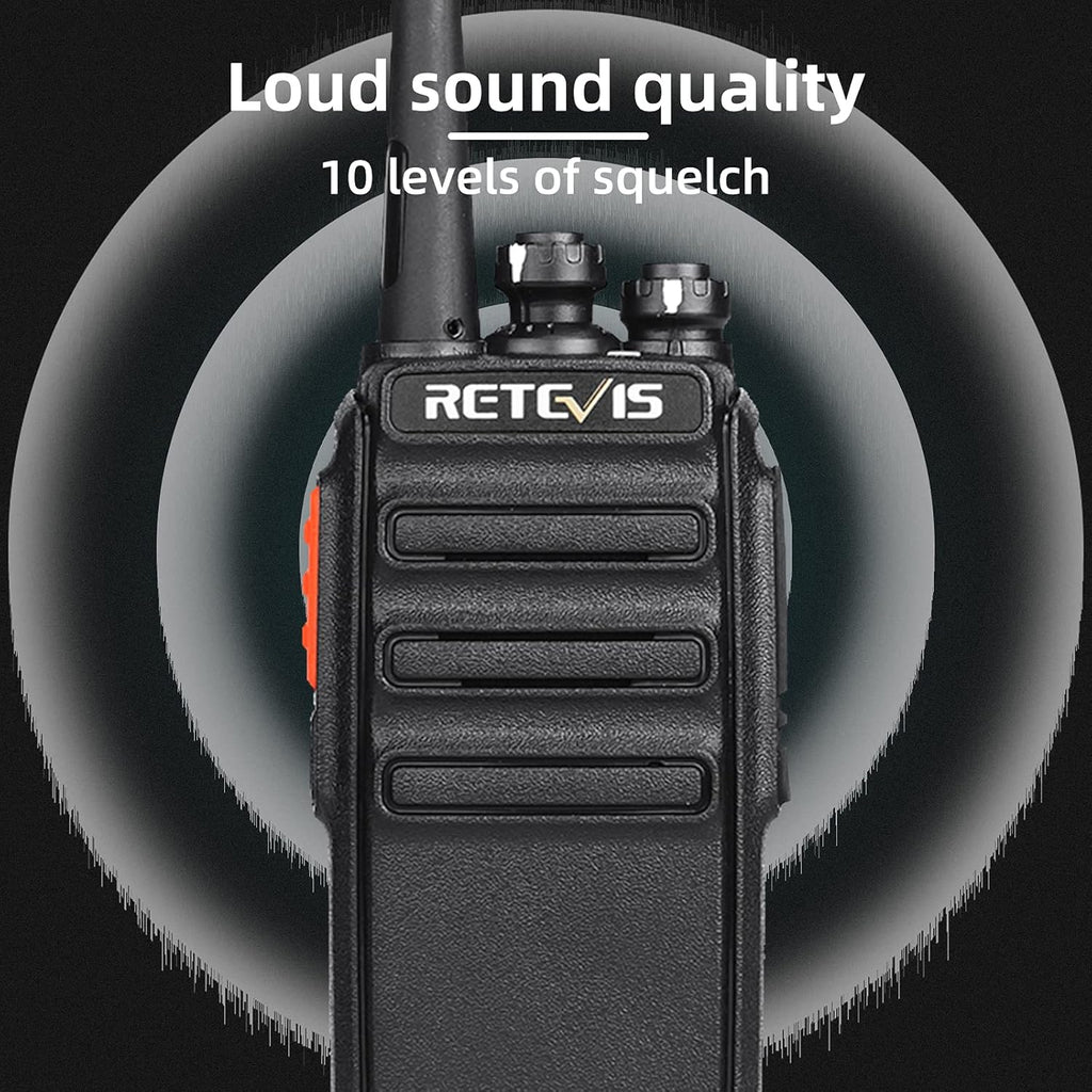 Case of 6 Portable Two Way Radios with Six-Way Multi Gang Charger D733
