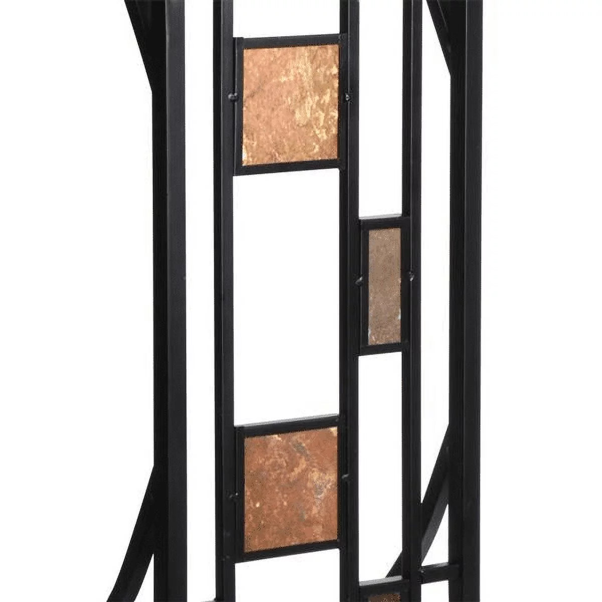 C-Shaped End Table with Geometric Pattern K763