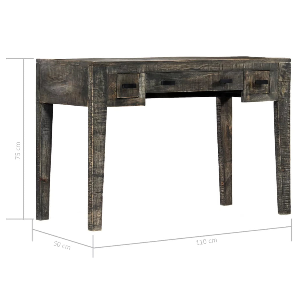 Black Computer Desk with 3 Drawers D289545
