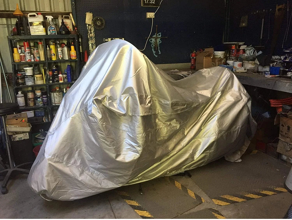 Motorcycle Cover with Reinforced Securing Straps and Storage Bag K8499