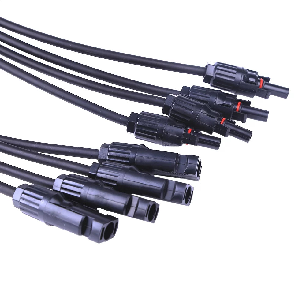 Y Type 1 to 4 MC4 Solar Panel Cable Connectors 30A H3381