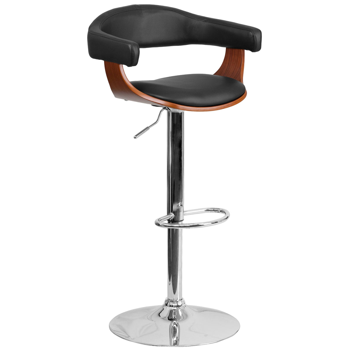 Black Walnut Adjustable Bar Stool Q7321