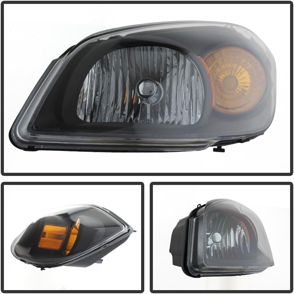 Black Headlights HeadLamps Driver + Passenger Side S81963
