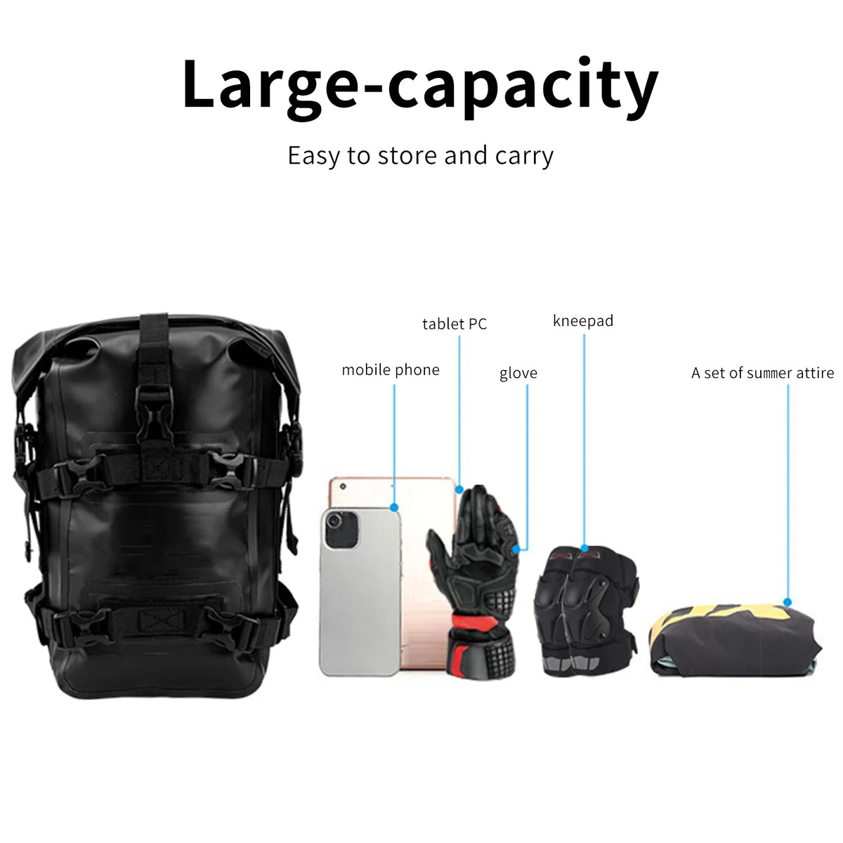 Motorcycle Frame Bag Full Waterproof 8L J6148