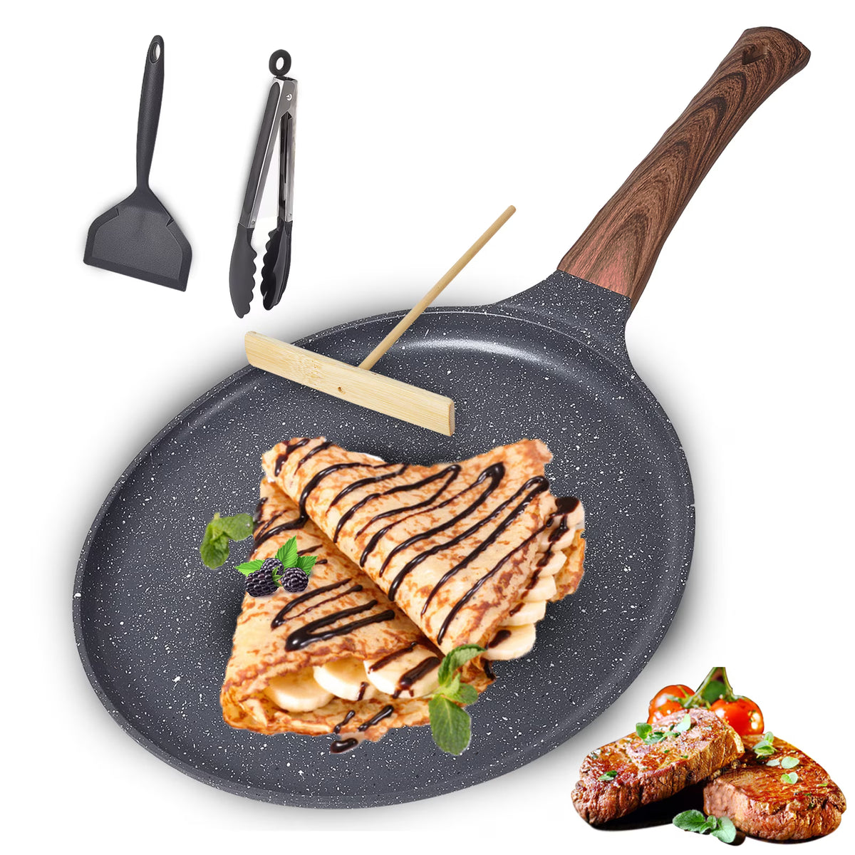 11 inch Nonstick Cast Aluminum Crepe Pan S1812