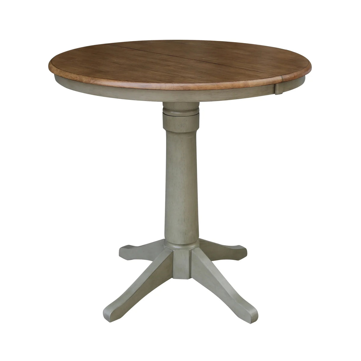 36" Round Wood Extension Dining Table With 4 Stools J367623