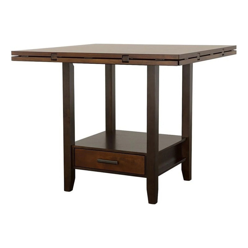 Wood Round Counter Height Drop Leaf Table X6105