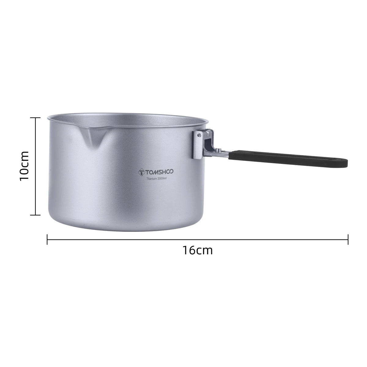 Camping Soup Pot with Lid, 2L Portable Cooking Stock Pot A737