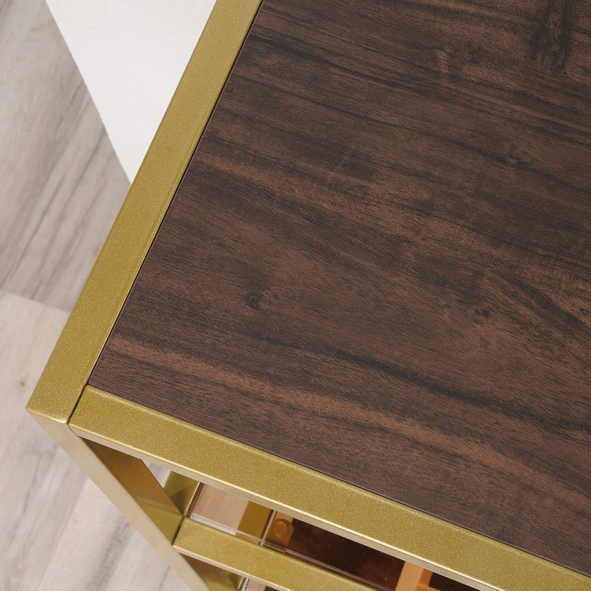 Bookcase with Doors, Rich Walnut Finish O75790