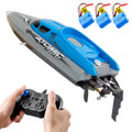 RC Boat Remote Control Boat 30KMH IPV7 Waterproof 2.4GHz 4 Channel Racing Boat C648965