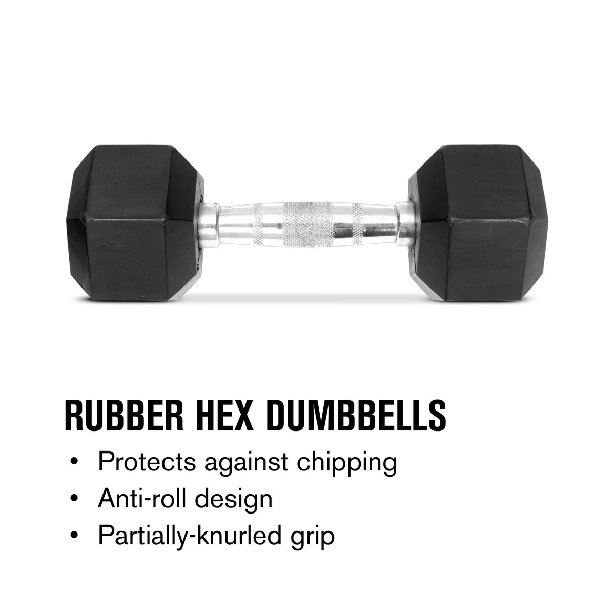 25lb Rubber Hex Dumbbell I6944