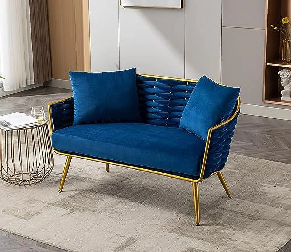 Velvet Accent Sofa Chair with 2 Pillows A2295