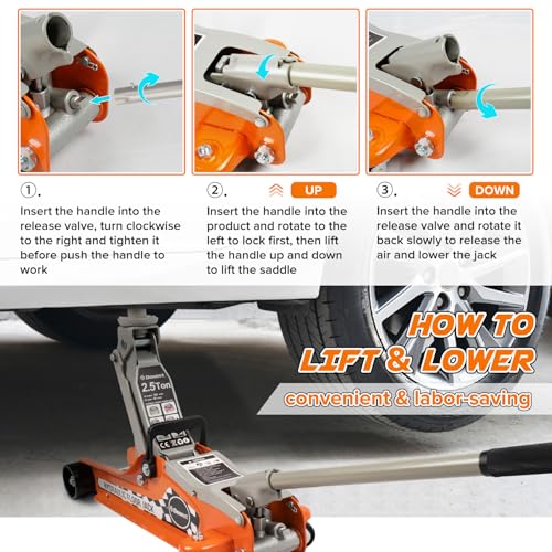 2.5 Ton Low Profile Hydraulic Steel Floor Jack M107