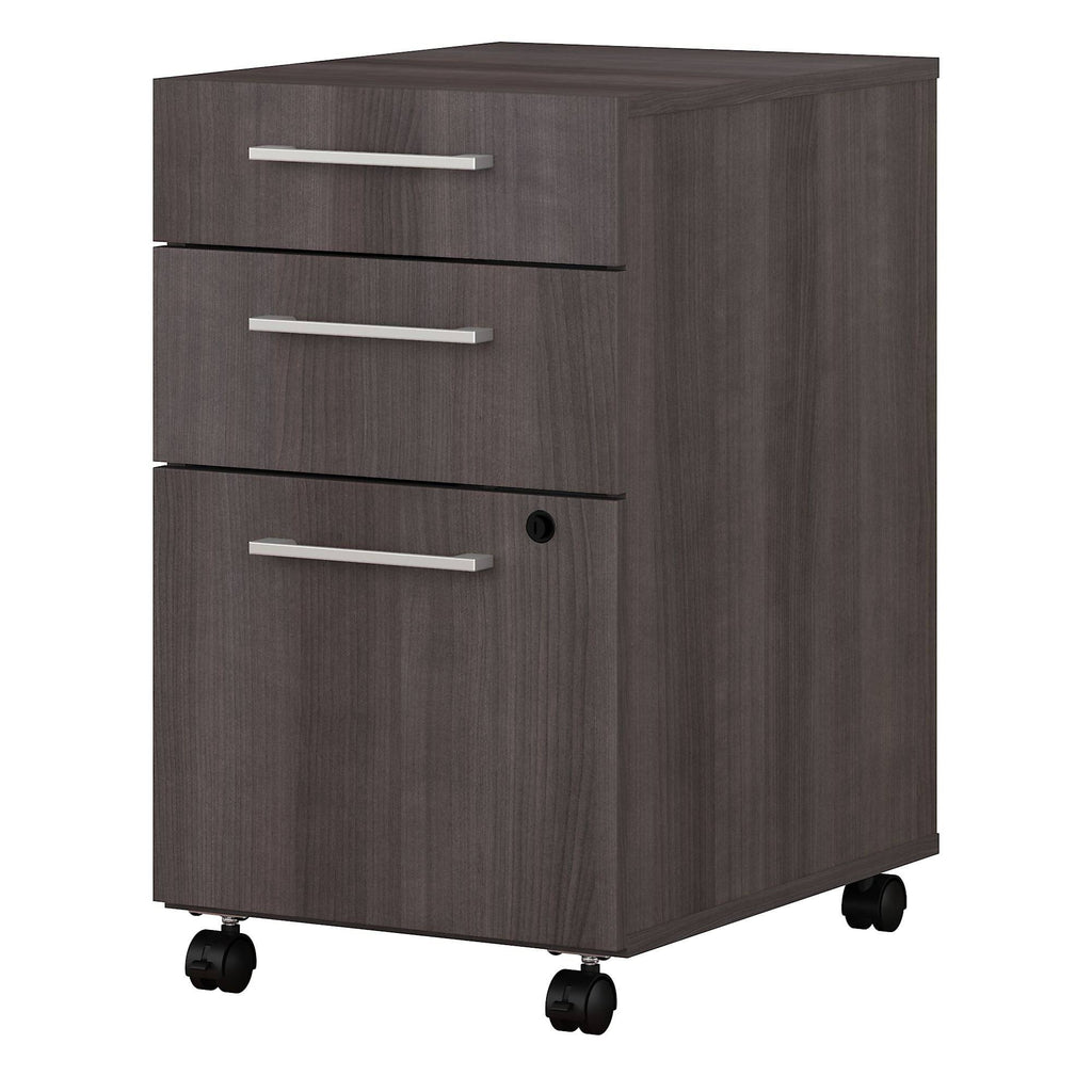 3 Drawer Mobile File Cabinet, Storm Gray W185