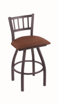Pewter Swivel Stool with Adobe Seat Y1368