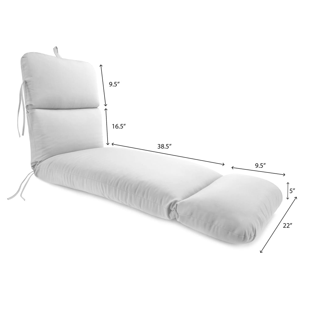 74" x 22" Green Outdoor Chaise Lounge Cushion with Ties Z82305