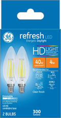 LED Light Bulbs Daylight 40 Watt Replacement Candelabra Base 2 Pack Y4137