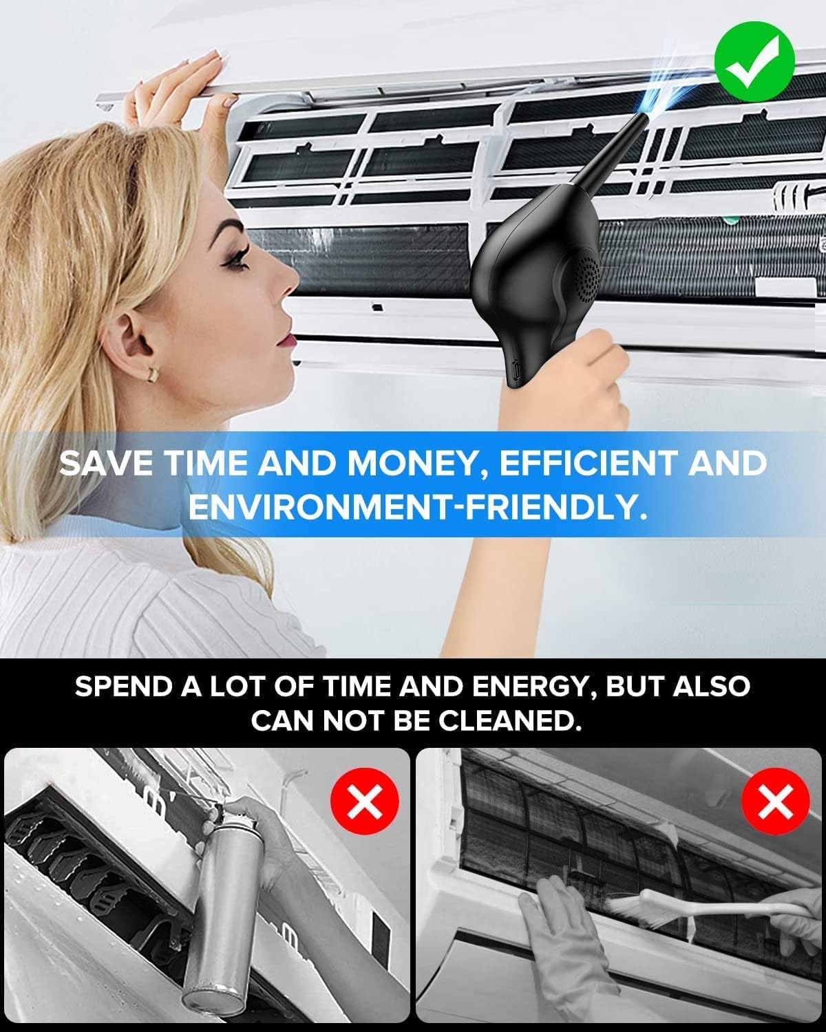 Cordless Electric Air Duster with Rechargeable Battery Q6299