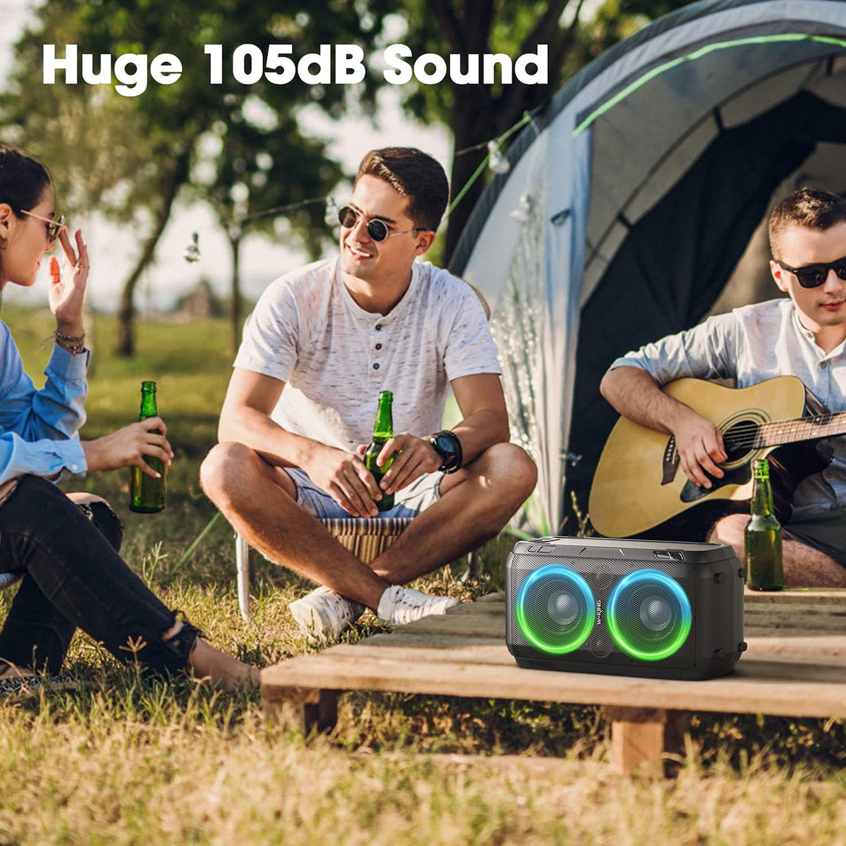80W Bluetooth Speaker with LED Lights X9739