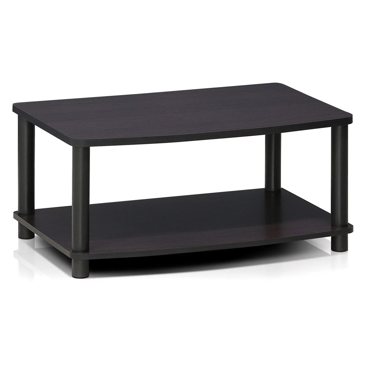 Wood Elevated TV Stand up to 25 in Walnut E8605